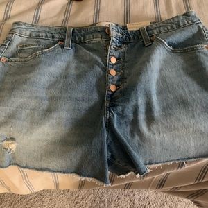 Never worn jean shorts. Size 14